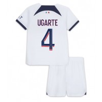 Paris Saint-Germain Manuel Ugarte #4 Replika babykläder Bortaställ Barn 2023-24 Kortärmad (+ korta byxor)